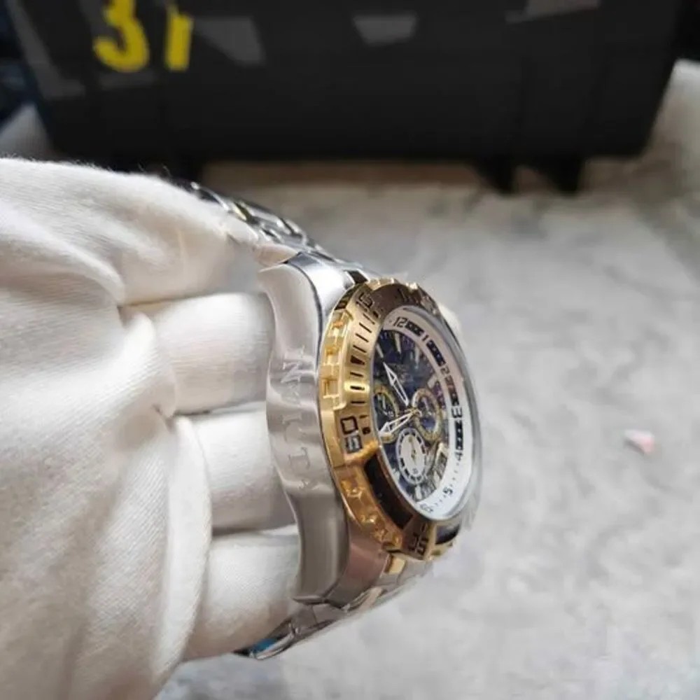 Invicta Pro Diver SCUBA Men's Watch w/ Abalone Dial - 51mm. Steel. Gold